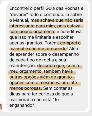 Depoimento da Wanessa sobre o Manual das Rochas