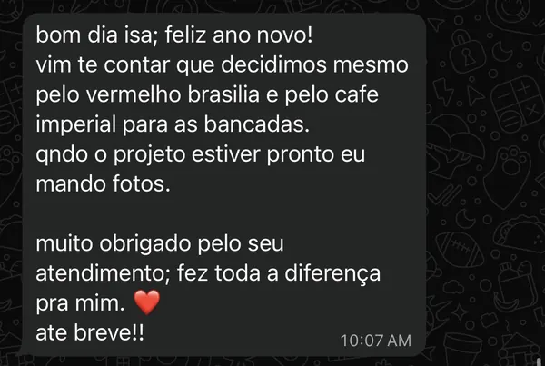 Print de depoimento de cliente da consultoria